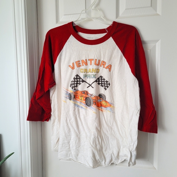 American Eagle Race Car Print Raglan, Size XL - Picture 1 of 7